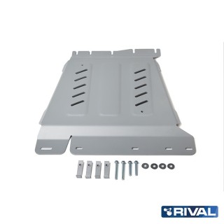 Osłona skrzyni biegów Rival — aluminium 4 mm — Nissan Navara D40 i D23, Pathfinder R51 2004-2021 - ujęcie 2