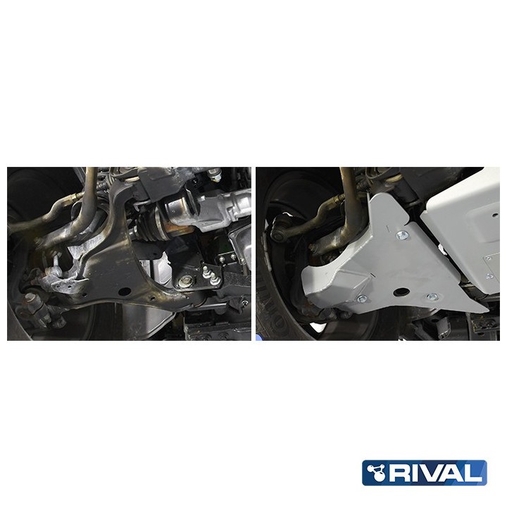 Osłona wahaczy przednich Rival aluminium 6 mm — Nissan Navara (Frontier) D23 2014-2021 2.3d - ujęcie 2