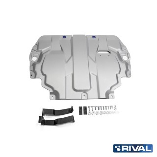 Osłona silnika Rival — aluminium 4 mm — VW Caddy 2004-2015, Golf 2003-2012, Jetta 2005-2019