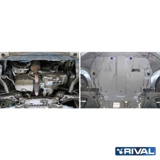 Osłona silnika Rival — aluminium 4 mm — VW Caddy 2004-2015, Golf 2003-2012, Jetta 2005-2019 - ujęcie 2