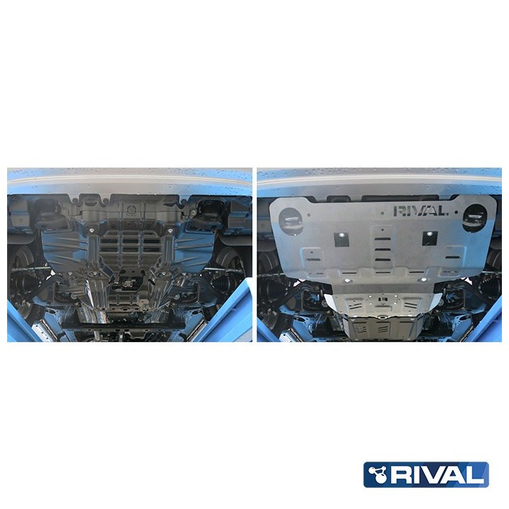 Osłona chłodnicy i silnika Rival aluminium 4 mm — Toyota Hilux od 2015 / Fortuner - ujęcie 3
