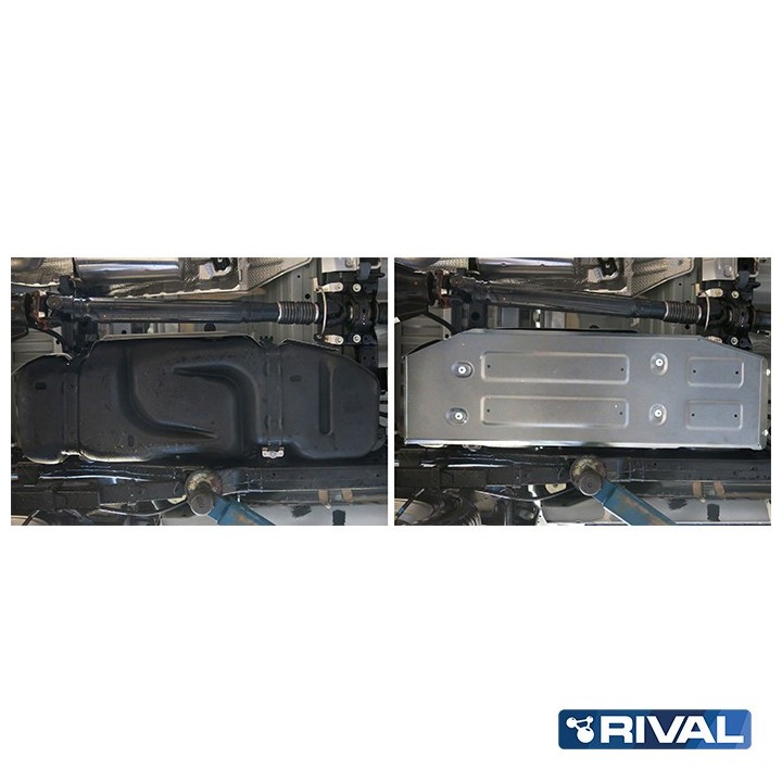 Osłona zbiornika paliwa Rival — aluminium 4 mm — Toyota Hilux Revo 2015-2020, 2020-2025 - ujęcie 4