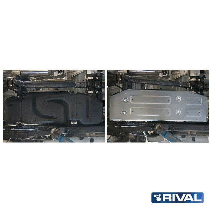 Osłona zbiornika paliwa Rival — aluminium 4 mm — Toyota Hilux Revo 2015-2020, 2020-2025 - ujęcie 5