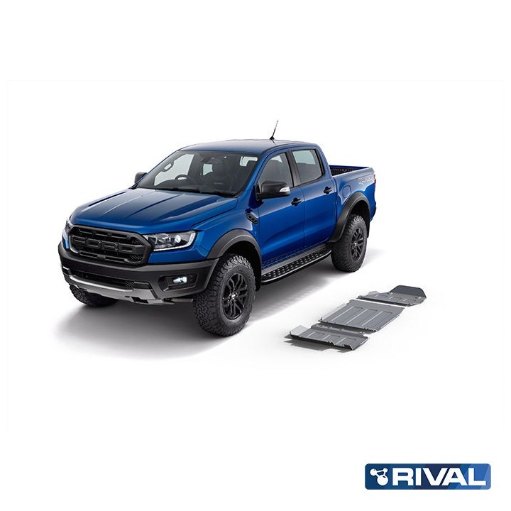 Zestaw osłon Rival — silnik, skrzynia, reduktor — aluminium 3,8 mm — Ford Ranger Raptor 2019-2022 - ujęcie 2
