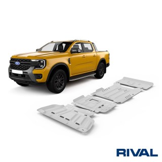 Zestaw osłon Rival 6 mm — chłodnica, silnik, skrzynia, reduktor — Ford Everest, Ranger, VW Amarok od 2022