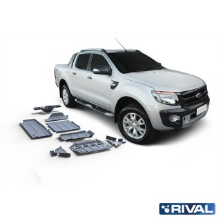 Zestaw osłon Rival — chłodnica, silnik, skrzynia, reduktor, bak, wahacze, dyferencjał — Ford Ranger 2011-2022 - ujęcie 2