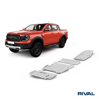 Zestaw osłon Rival 4 mm — silnik, skrzynia, reduktor, zbiornik paliwa — Ford Everest, VW Amarok od 2022