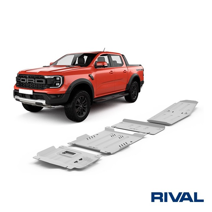 Zestaw osłon Rival 4 mm — silnik, skrzynia, reduktor, zbiornik paliwa — Ford Everest, VW Amarok od 2022 - ujęcie 2