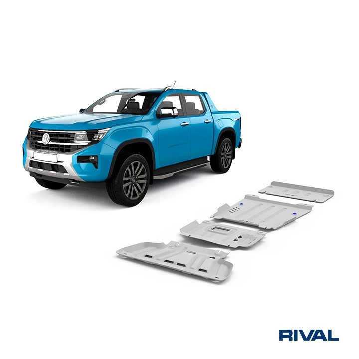 Zestaw osłon Rival 4 mm — chłodnica, silnik, skrzynia, reduktor — Ford Everest, VW Amarok od 2022 - ujęcie 2