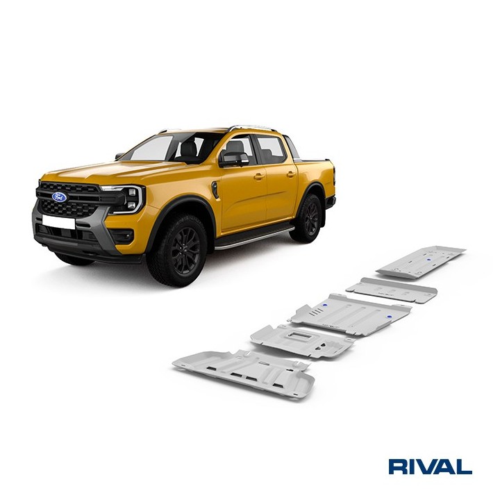 Zestaw osłon Rival — chłodnica, silnik, skrzynia, reduktor, zbiornik paliwa — Ford Ranger / VW Amarok od 2022 - ujęcie 3