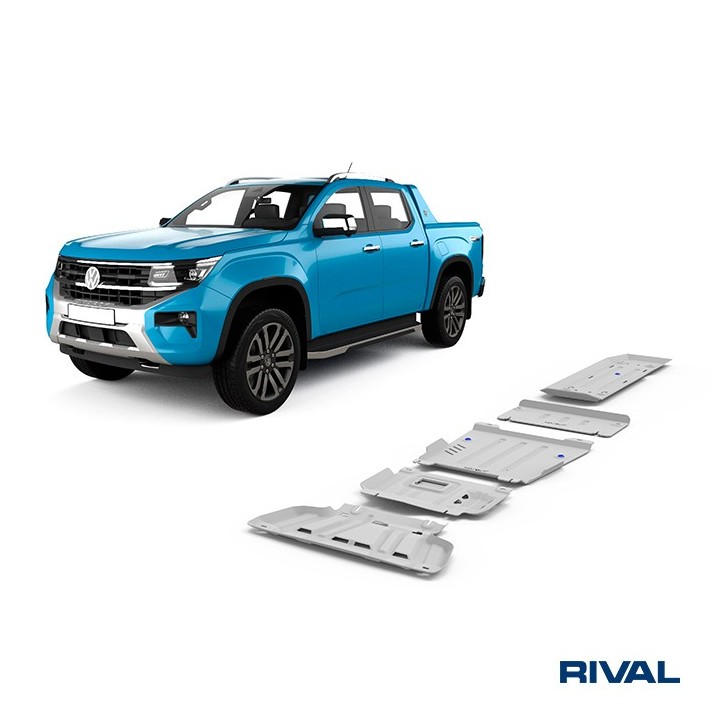Zestaw osłon Rival — chłodnica, silnik, skrzynia, reduktor, zbiornik paliwa — Ford Ranger / VW Amarok od 2022 - ujęcie 4