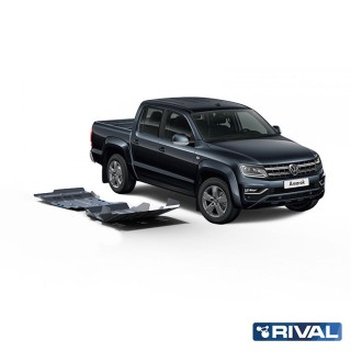 Zestaw osłon Rival — chłodnica, silnik, skrzynia, reduktor — aluminium 4 mm — VW Amarok 2010-2020 - ujęcie 2