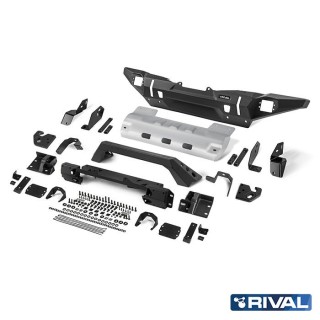 Zderzak przedni aluminiowy Rival z LED — Jeep Wrangler JK, JL, Gladiator JT (bez Mojave)