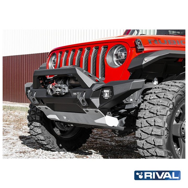 Zderzak przedni aluminiowy Rival z LED — Jeep Wrangler JK, JL, Gladiator JT (bez Mojave) - ujęcie 3