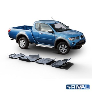 Zestaw osłon Rival 6 mm — chłodnica, silnik, skrzynia, reduktor — Mitsubishi L200, Pajero Sport - ujęcie 2