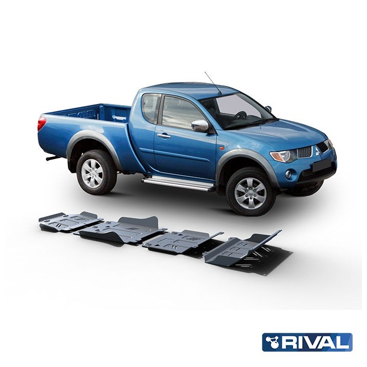 Zestaw osłon Rival 6 mm — chłodnica, silnik, skrzynia, reduktor — Mitsubishi L200, Pajero Sport - ujęcie 2