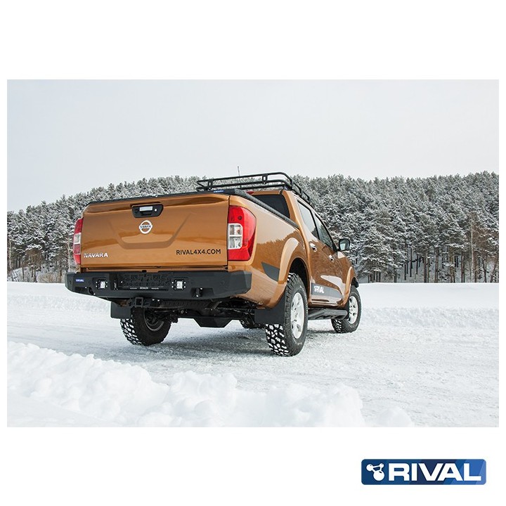 Zderzak tylny aluminiowy Rival z LED — Nissan Navara (Frontier) Double Cab 2014-2021 - ujęcie 5