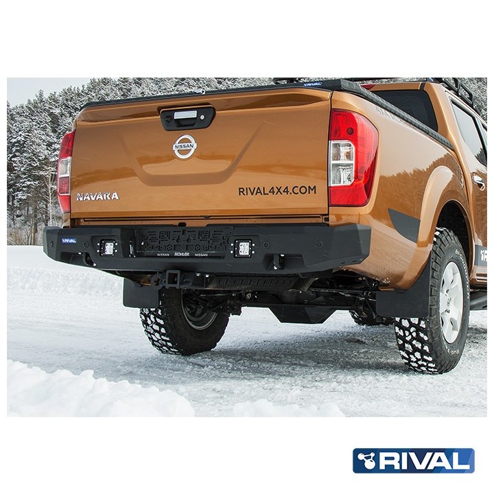 Zderzak tylny aluminiowy Rival z LED — Nissan Navara (Frontier) Double Cab 2014-2021 - ujęcie 9