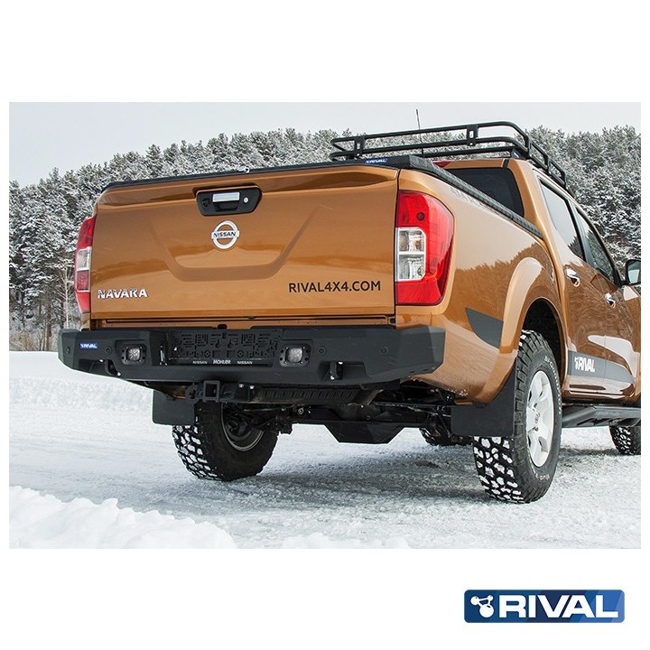 Zderzak tylny aluminiowy Rival z LED — Nissan Navara (Frontier) Double Cab 2014-2021 - ujęcie 12