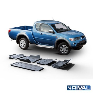 Zestaw osłon Rival — chłodnica, silnik, skrzynia, reduktor, zbiornik paliwa — Mitsubishi L200 / Pajero Sport - ujęcie 2