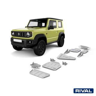 Osłony podwozia Suzuki Jimny od 2018 — Rival 6 mm Alu