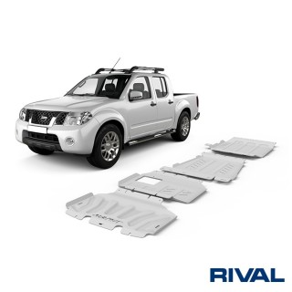 Zestaw osłon Rival aluminium 6 mm — chłodnica, silnik, skrzynia, reduktor — Renault Alaskan od 2017