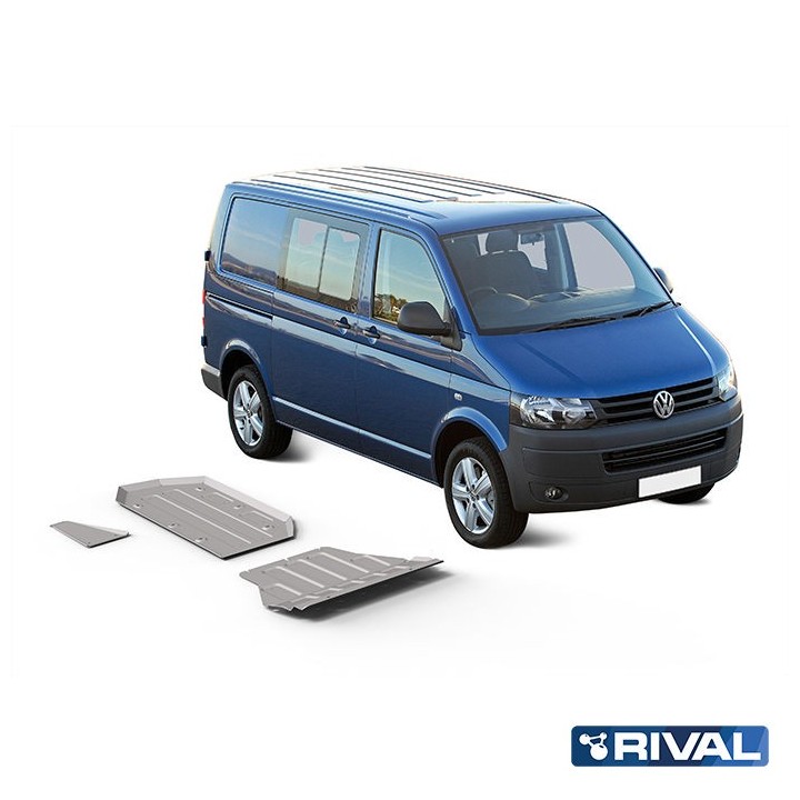 Zestaw osłon Rival — silnik ze skrzynią, wydech, zbiornik paliwa — aluminium 6 mm — VW T6 od 2015