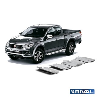 Zestaw osłon Rival alu 6 mm — chłodnica, silnik, skrzynia, reduktor — Mitsubishi Pajero Sport od 2016, L200