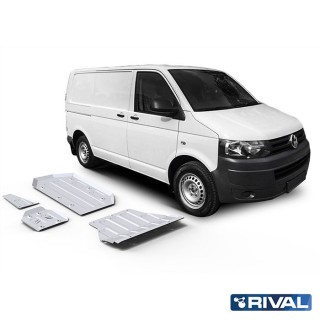Zestaw osłon Rival z osłoną dyferencjału — aluminium 4 mm — VW T6 4WD 2015-2020, także Euro6 - ujęcie 2