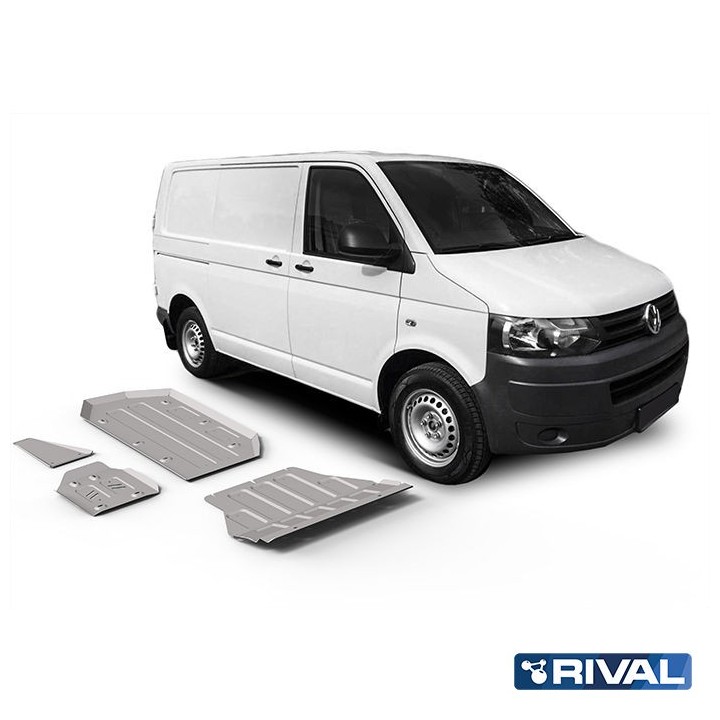Zestaw osłon Rival z osłoną dyferencjału — aluminium 6 mm — VW T6 4WD od 2015, bez Euro6 - ujęcie 2