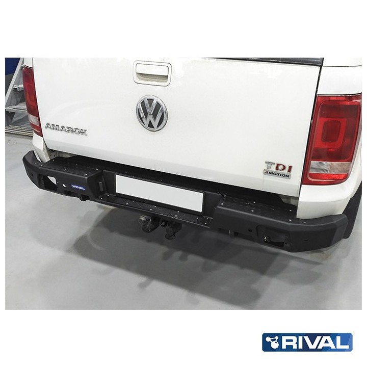 Zderzak tylny aluminiowy Rival z oświetleniem LED, czarny — Volkswagen Amarok 2010-2016 i 2016-2020 - ujęcie 9
