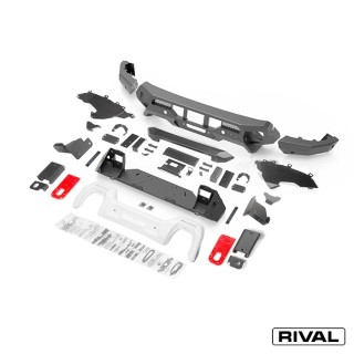 Zderzak przedni aluminiowy Rival 6 mm z oświetleniem LED — Ford Ranger Raptor od 2022