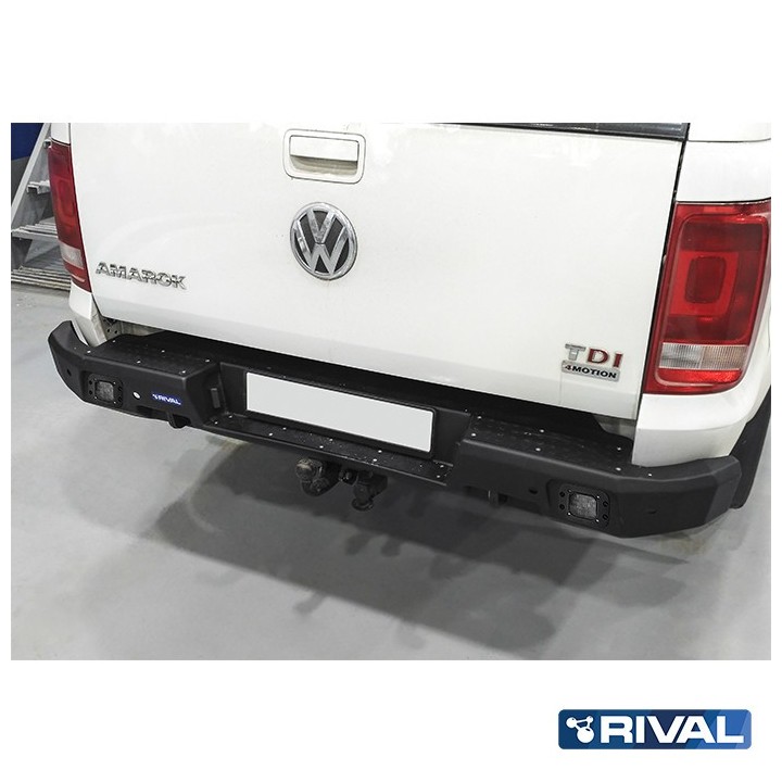 Zderzak tylny aluminiowy Rival z oświetleniem LED, czarny — Volkswagen Amarok 2010-2016 i 2016-2020 - ujęcie 10
