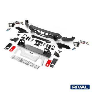 Zderzak przedni aluminiowy Rival 6 mm z oświetleniem LED — Ford Ranger Raptor od 2022 - ujęcie 2