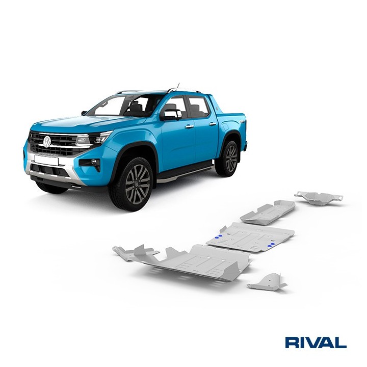 Zestaw osłon Rival — chłodnica, silnik, skrzynia, reduktor, wahacze, zbiornik, dyferencjał — 6 mm — Amarok - ujęcie 3