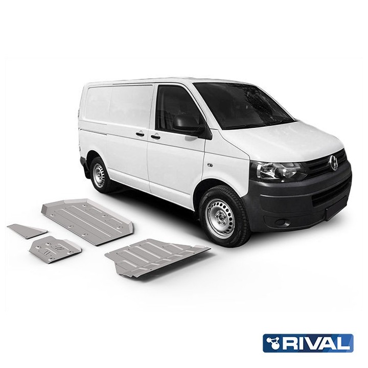 Zestaw osłon Rival z osłoną dyferencjału — aluminium 4 mm — VW T6 4WD od 2015, bez Euro6