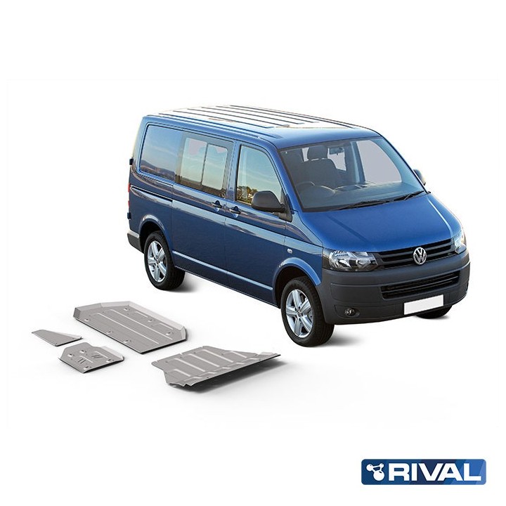 Zestaw osłon Rival z osłoną dyferencjału — aluminium 4 mm — VW T6 4WD od 2015, bez Euro6 - ujęcie 3