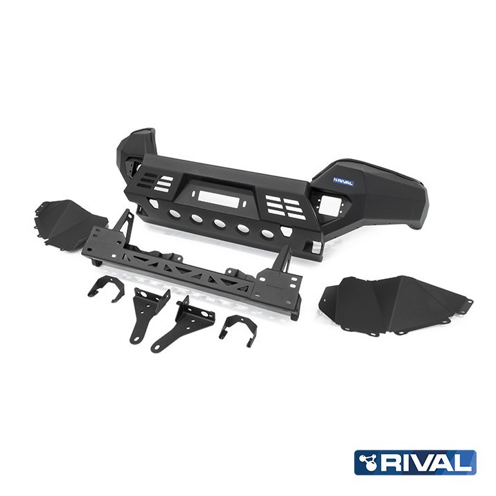Zderzak przedni aluminiowy Rival z LED — Toyota Hilux 2017-2020