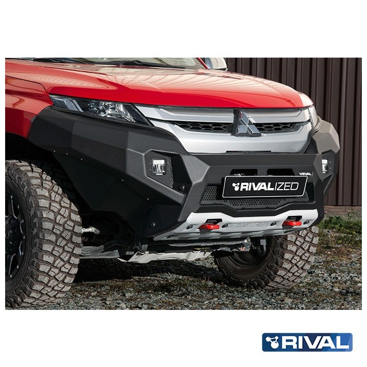 Zderzak przedni aluminiowy Rival 6 mm z oświetleniem LED — Mitsubishi L200 2018-2023 - ujęcie 5