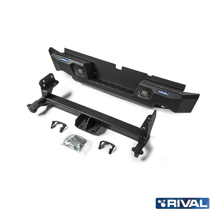 Zderzak tylny aluminiowy Rival z oświetleniem LED — Isuzu D-Max 2012-2021 - ujęcie 2