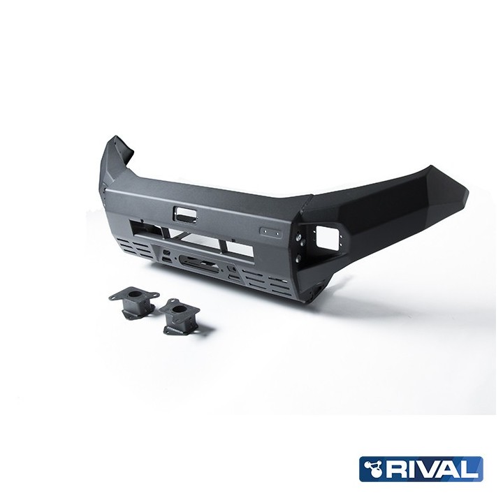 Zderzak przedni aluminiowy Rival 6 mm z oświetleniem LED — Nissan Navara 2014-2021 - ujęcie 2
