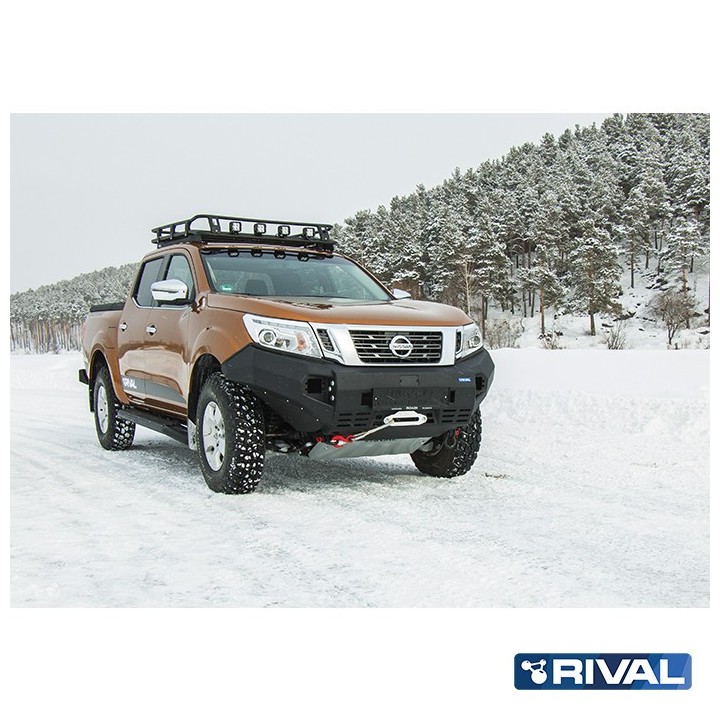 Zderzak przedni aluminiowy Rival 6 mm z oświetleniem LED — Nissan Navara 2014-2021 - ujęcie 6
