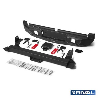 Zderzak tylny aluminiowy Rival bez LED — Isuzu D-Max 2021-2023