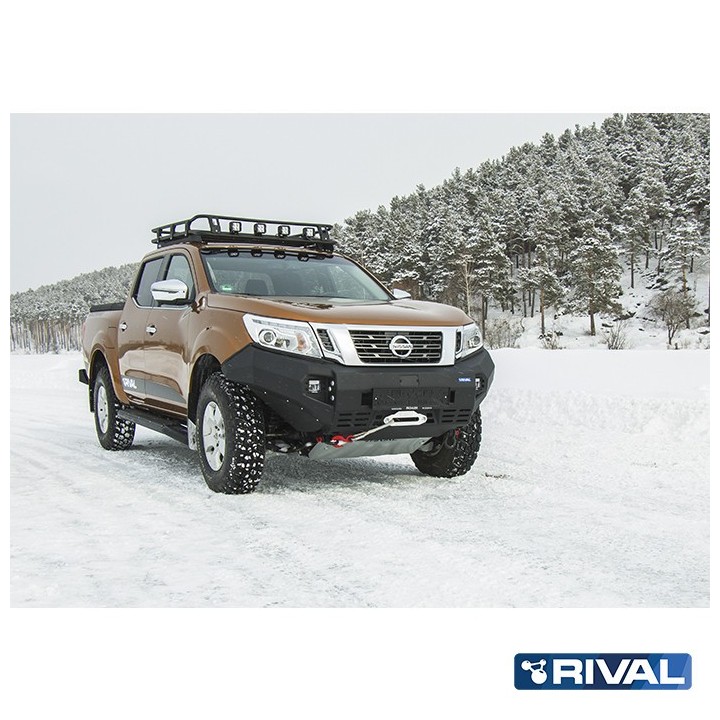 Zderzak przedni aluminiowy Rival 6 mm z oświetleniem LED — Nissan Navara 2014-2021 - ujęcie 8