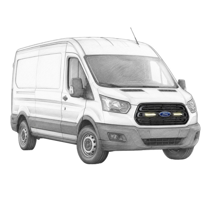 Zestaw 2 lamp LED OSRAM VX180-SP SR z mocowaniami ORAX Systems — Ford Transit Mk8 V363 2014-2019