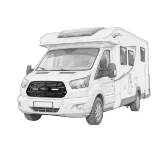 Lampy LED OSRAM w atrapę Ford Transit Mk8 2014-2019
