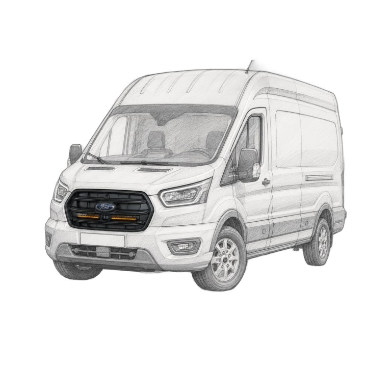 Mocowania lamp LED w atrapę Ford Transit V363 lift