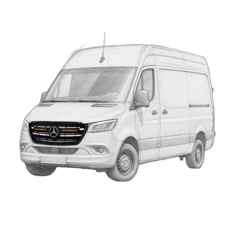 Mocowania lamp LED w atrapę Mercedes Sprinter W907