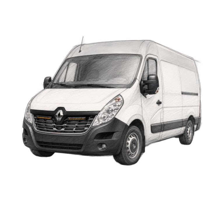 Mocowania lamp LED w atrapę Renault Master III X62