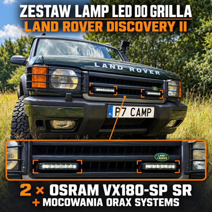 Lampy LED OSRAM z mocowaniami — Discovery II bez cięcia